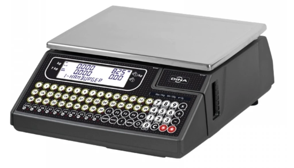 Cantar cu etichetare DINA 500-W025F 15Kg, cu display client, verificat metrologic