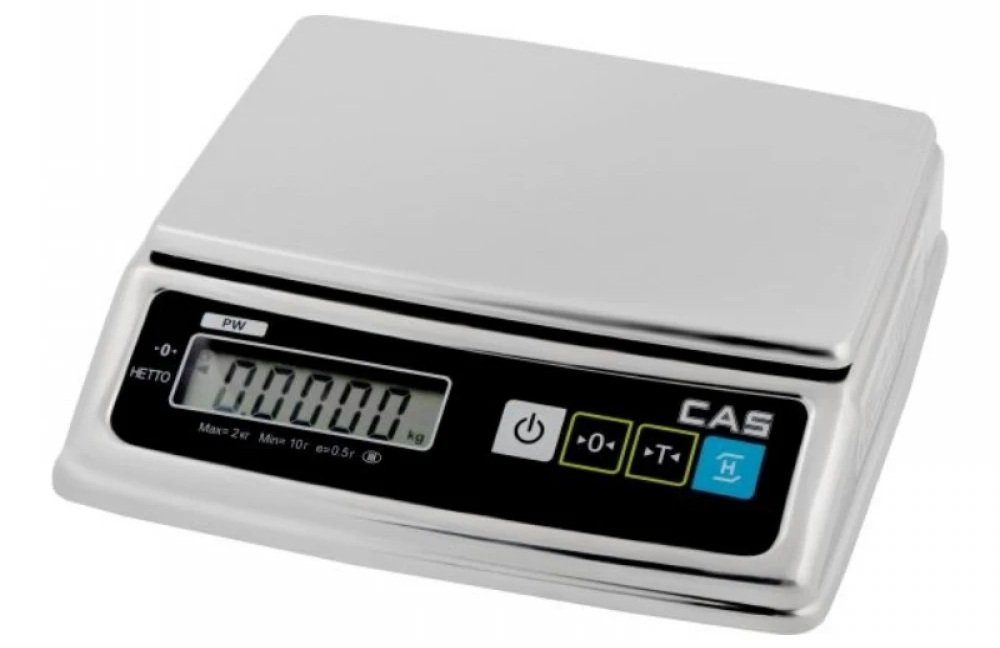 Cantar de verificare cu numarare CAS PWII 5Kg cu verificare metrologica, carcasa INOX