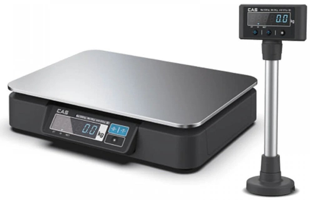 Cantar de verificare CAS PDN-15RS 15Kg (Checkout) cu display client pe brat, RS232, USB, cu verificare metrologica
