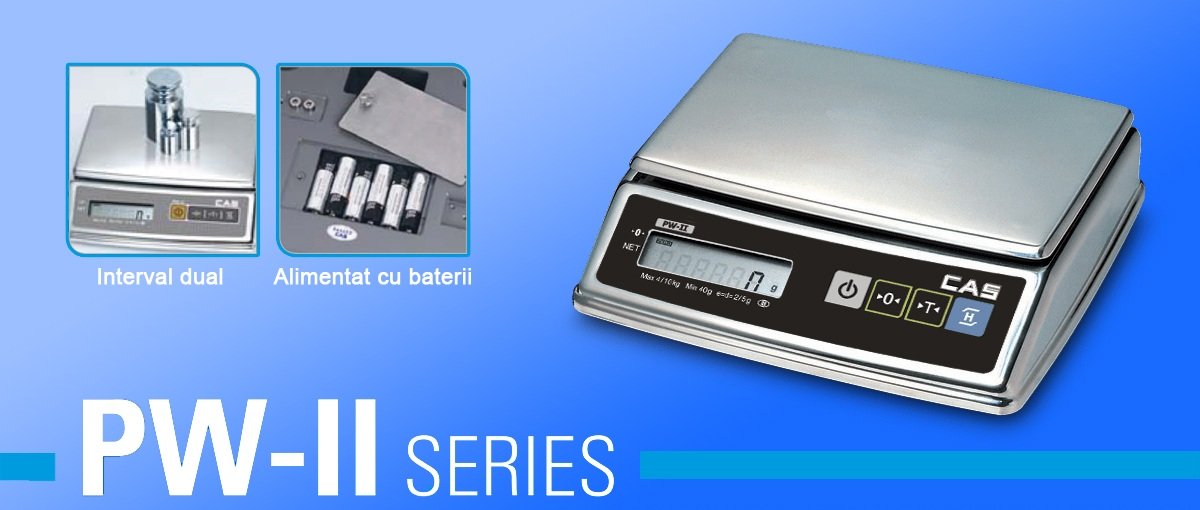 Cantar de verificare cu numarare CAS PWII 5Kg cu verificare metrologica, carcasa INOX - imagine 4